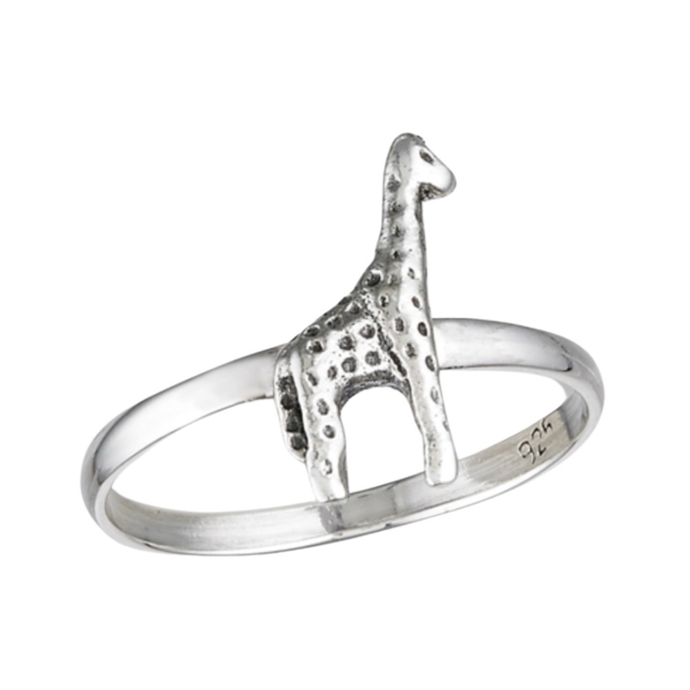 Sterling Silver Giraffe Ring – Size 8